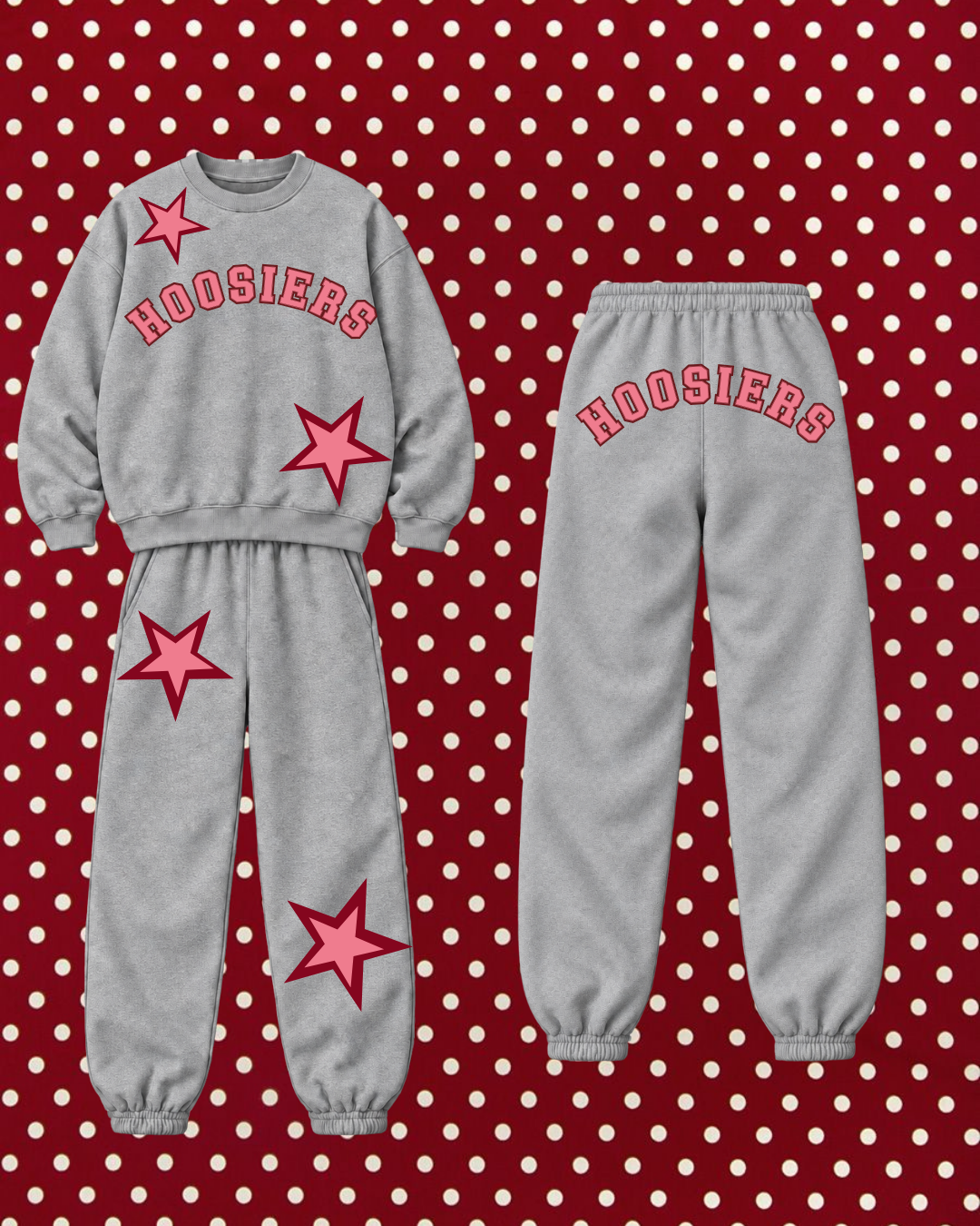Hoosier Pink Star Sweat Set!