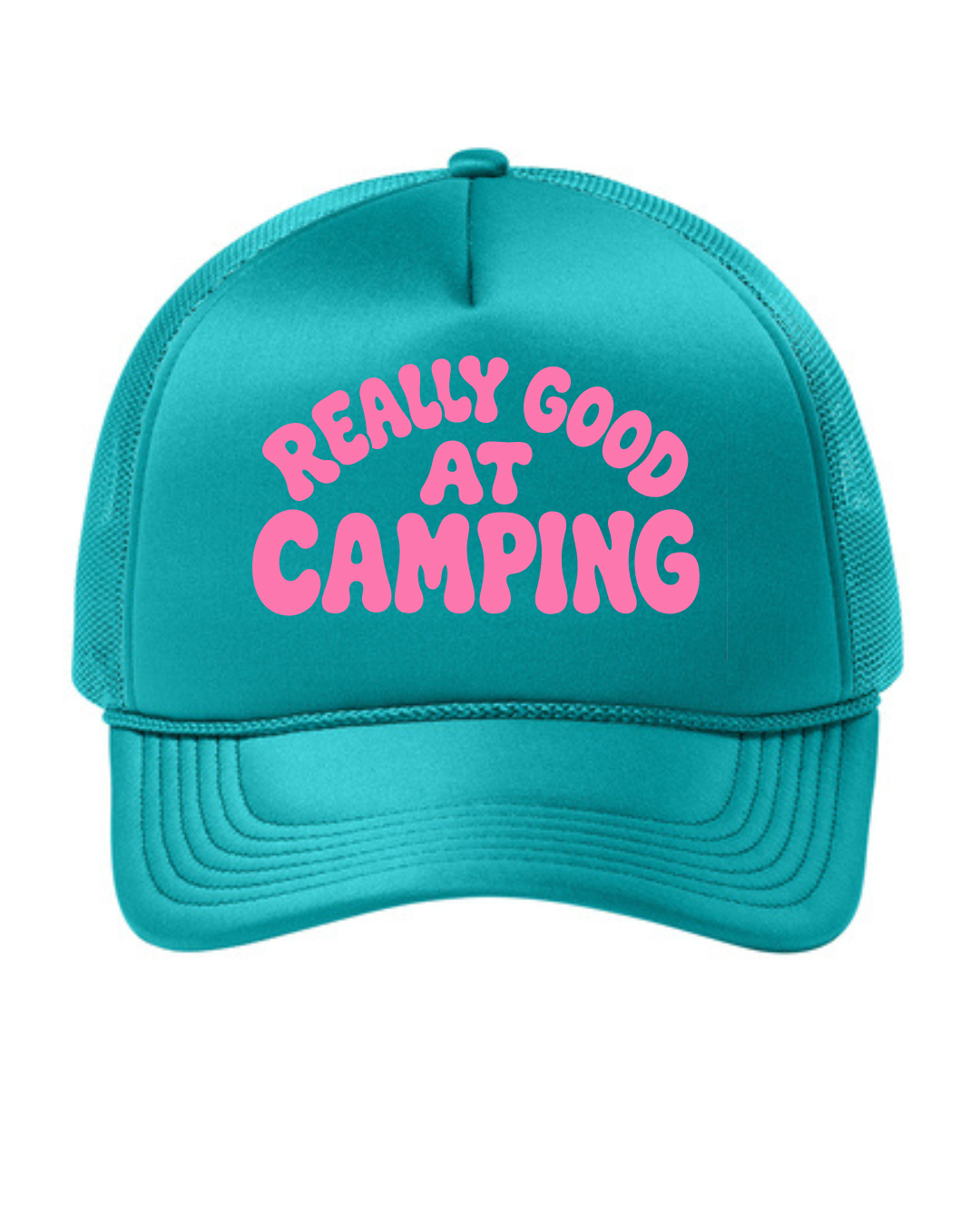 Really Good At Camping Trucker Hat