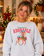 Santa Knows I’m Adorable | Vintage Deer Christmas Sweatshirt