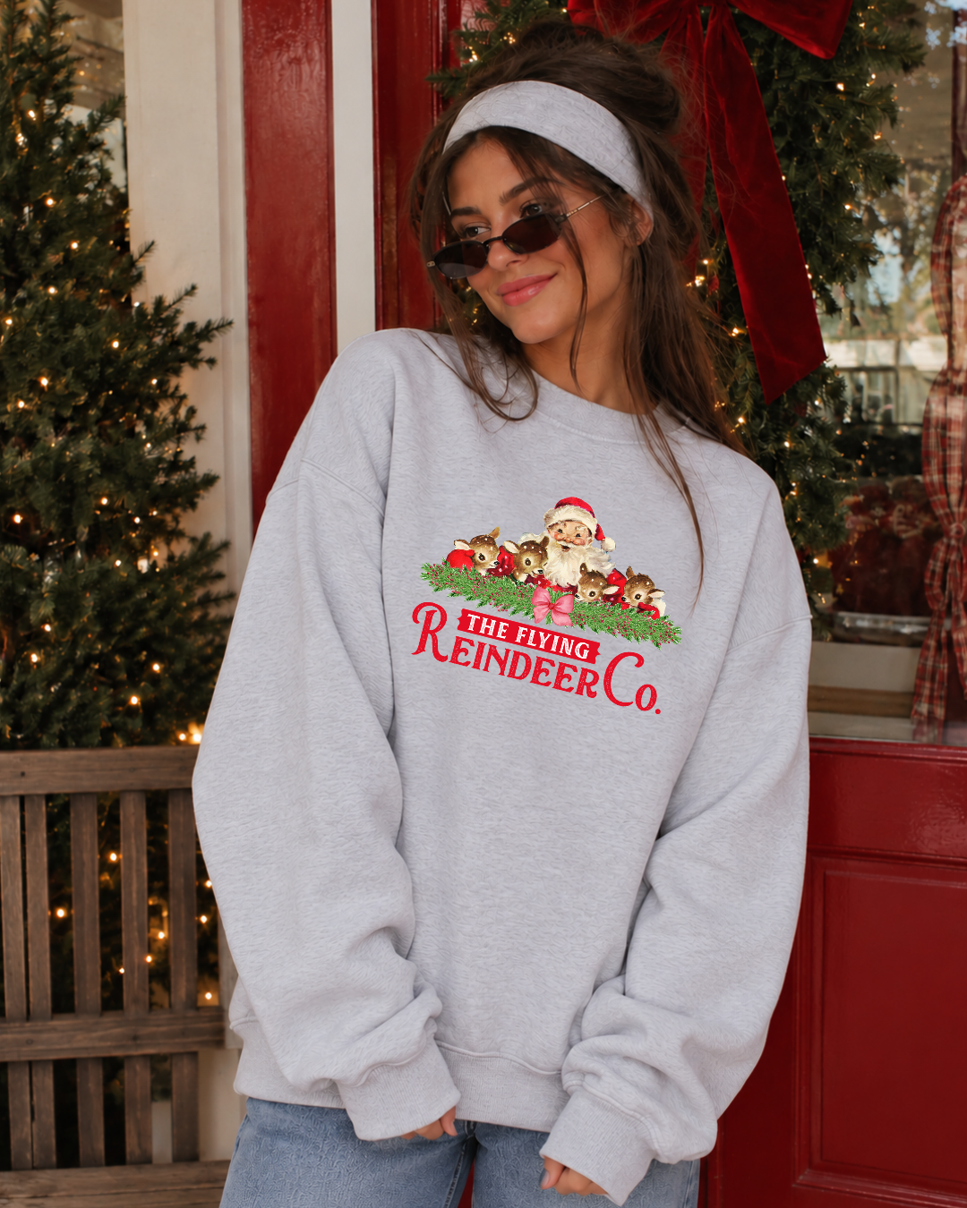 Flying Reindeer Co Christmas Sweatshirt