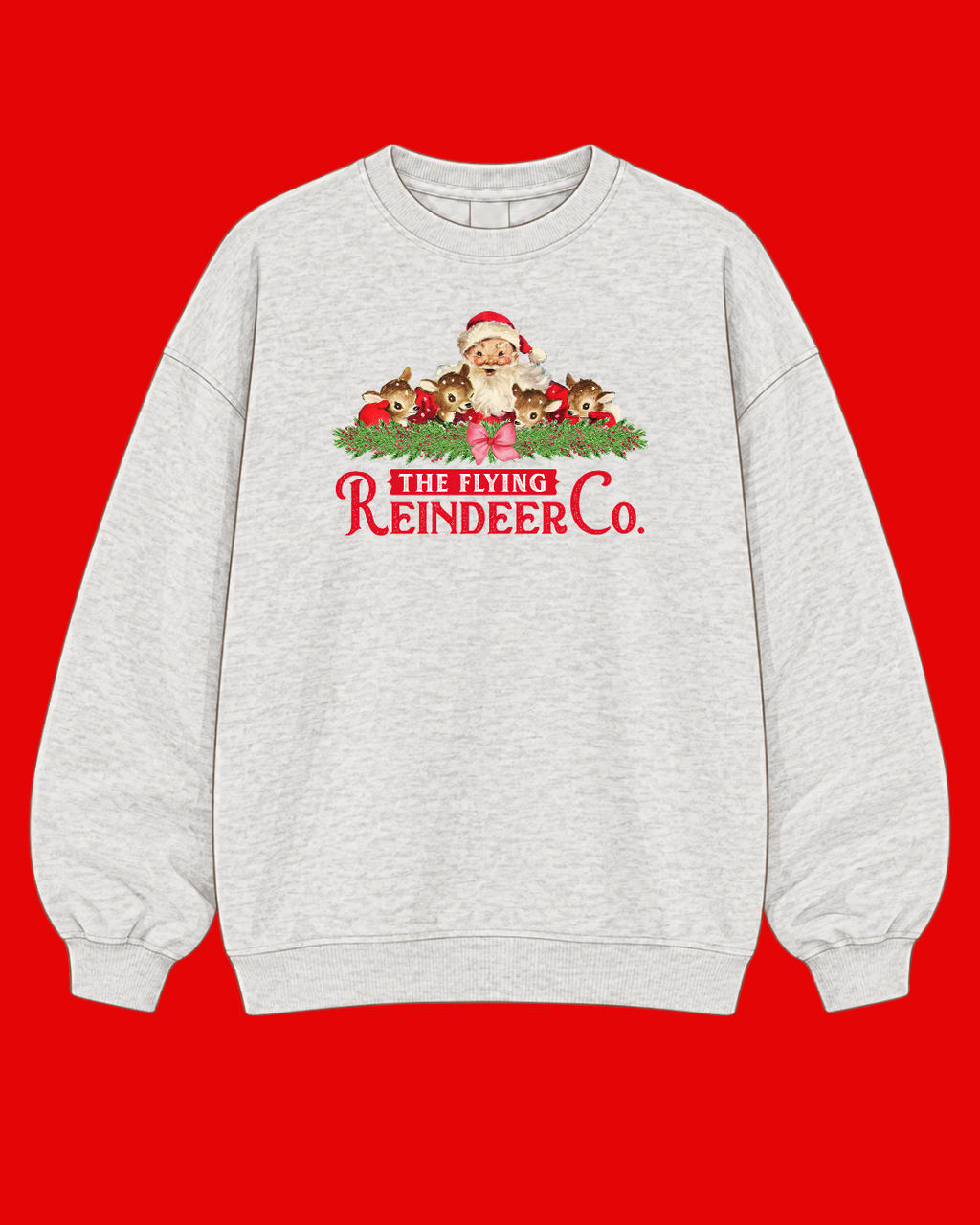 Flying Reindeer Co Christmas Sweatshirt