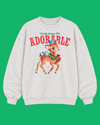Santa Knows I’m Adorable | Vintage Deer Christmas Sweatshirt