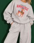 Santa Knows I’m Adorable | Vintage Deer Christmas Sweatshirt