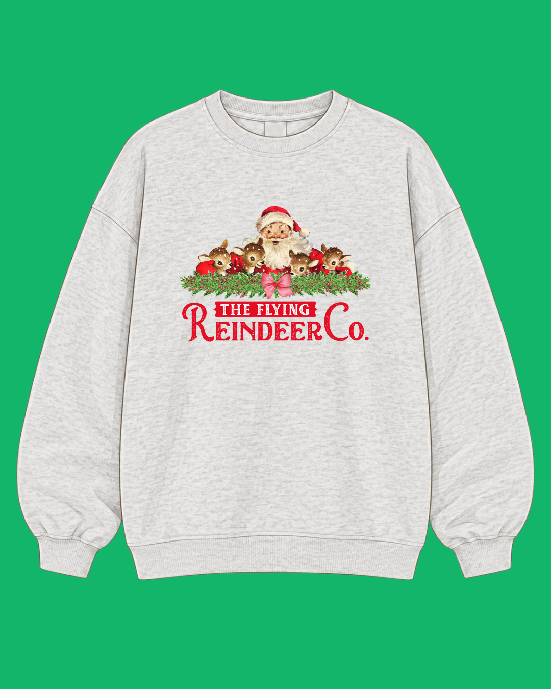 The Flying Reindeer Co. | Vintage Santa Christmas Sweatshirt