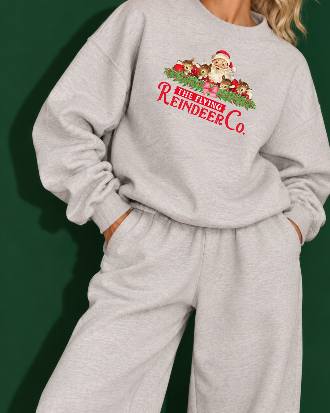 The Flying Reindeer Co. | Vintage Santa Christmas Sweatshirt