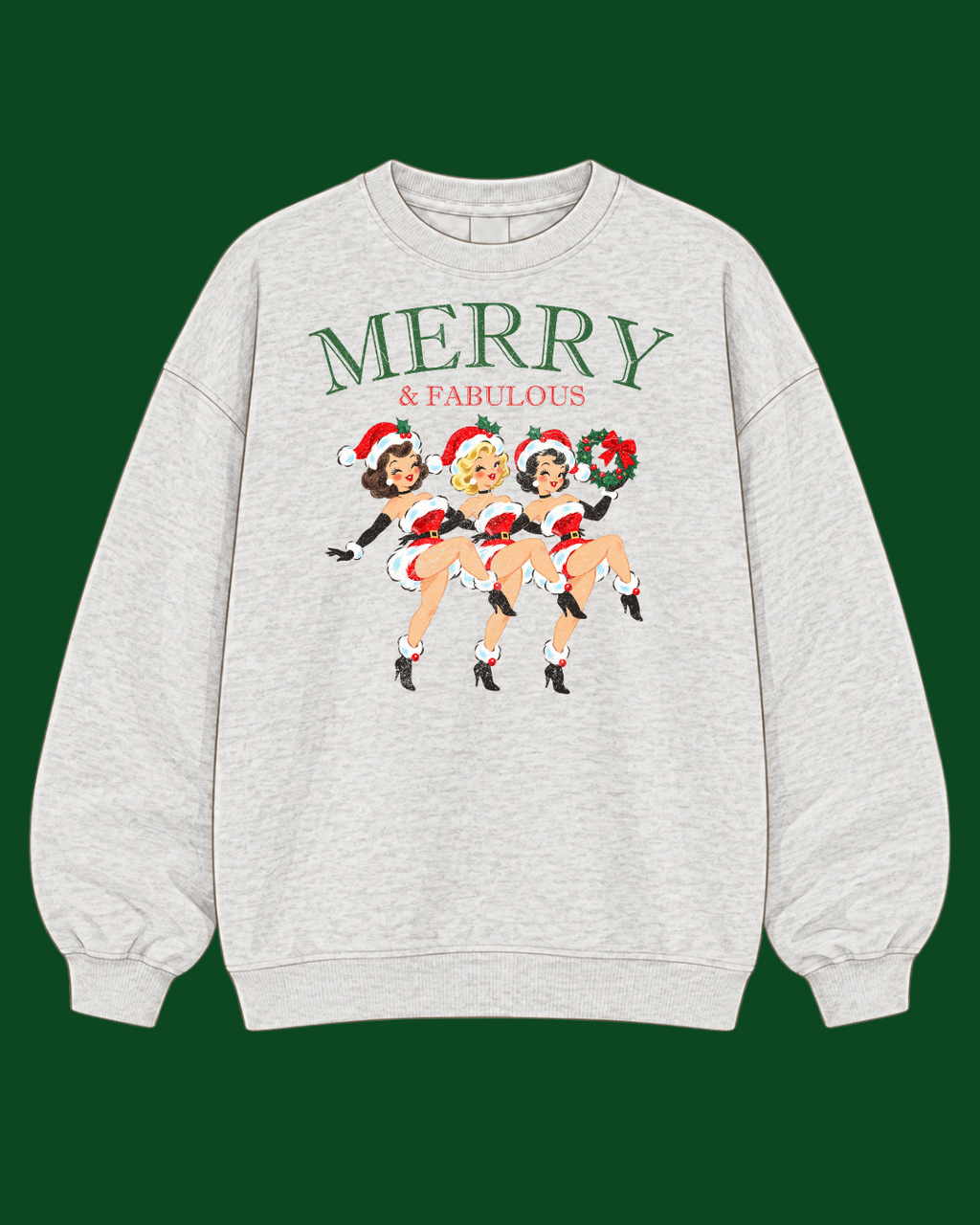 Merry & Fabulous | Retro Christmas Dancers Sweatshirt