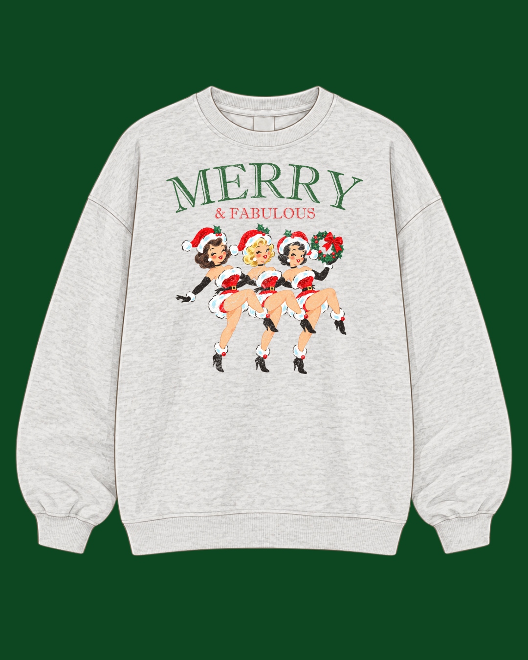 Merry & Fabulous | Retro Christmas Dancers Sweatshirt