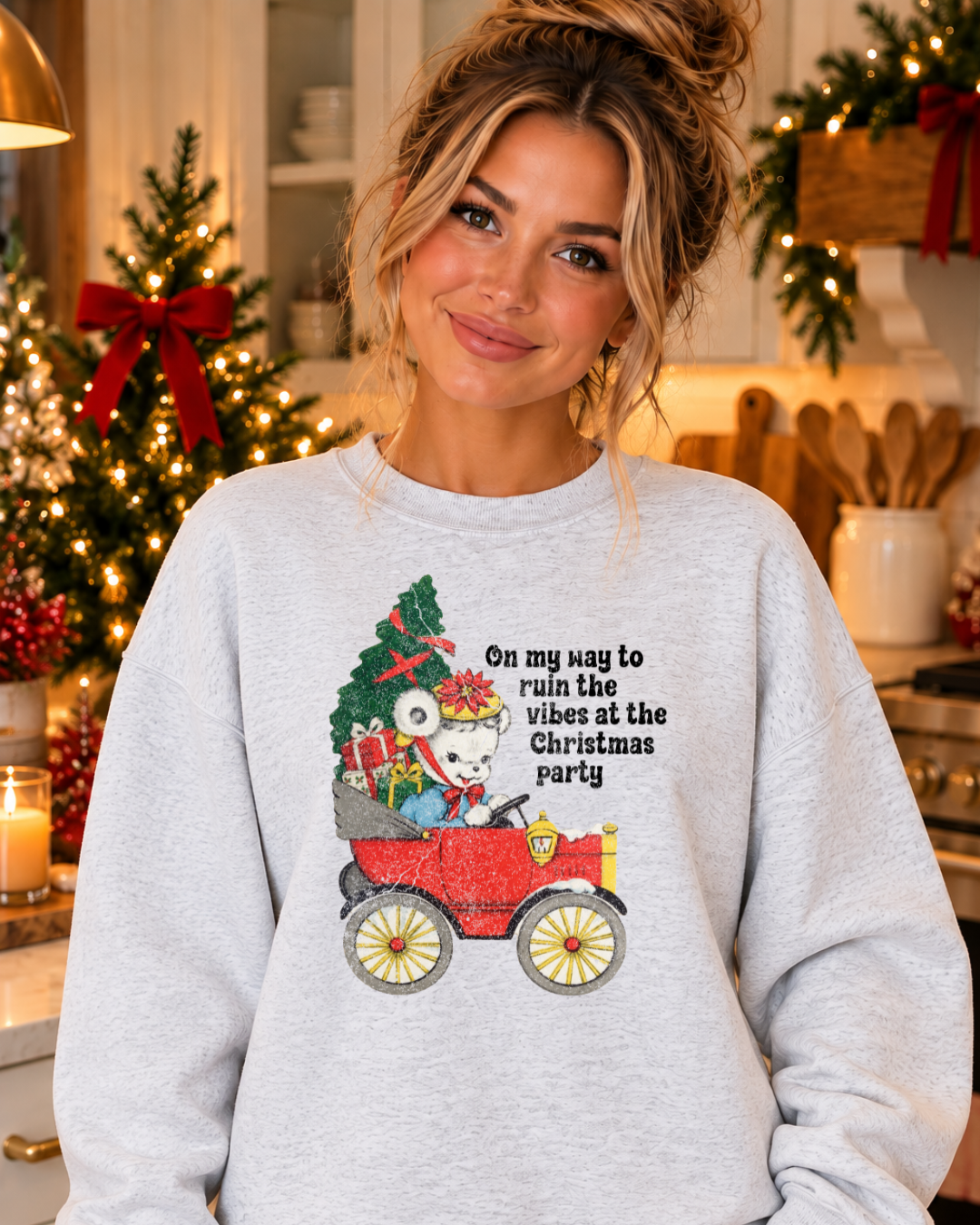 On My Way to Ruin the Vibes at the Christmas Party | Funny Christmas Sweatshirt