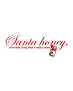 Santa Honey artwork detail on white background; enlarged design view