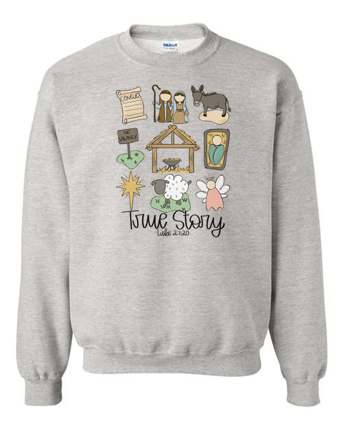 True Story Christmas tee line ASH SWEATSHIRT