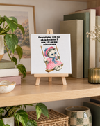 1:11 Microwave Cat Mini Canvas with Easel – 4 × 4