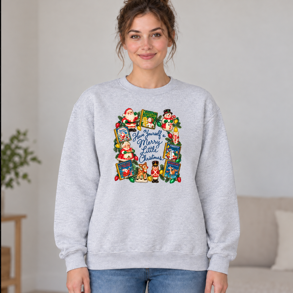 Have Yourself a Merry Little Christmas | Vintage Storybook Sweatshirt