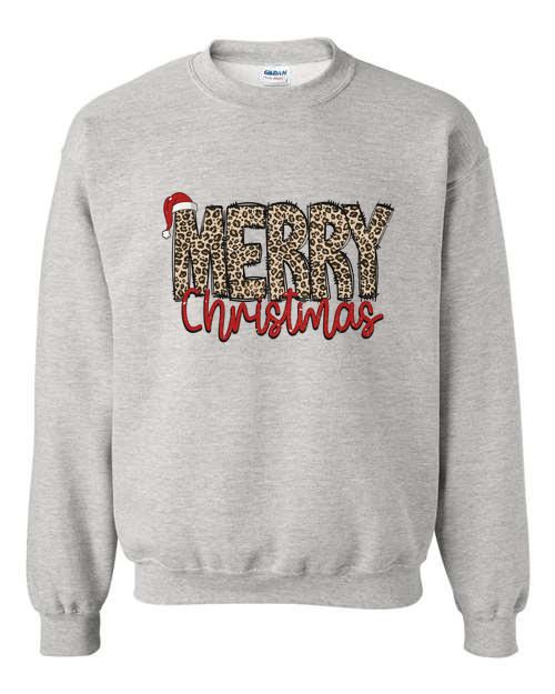 merry Christmas leopard Christmas tee line ASH SWEATSHIRT