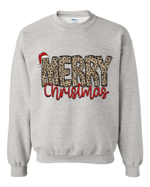 merry Christmas leopard Christmas tee line ASH SWEATSHIRT